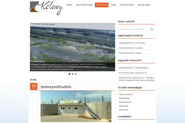 kolcseytv.hu site used Kolcsey-theme