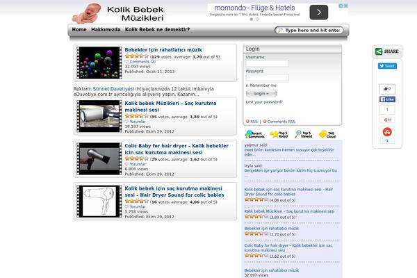kolikbebekmuzikleri.com site used Wptube