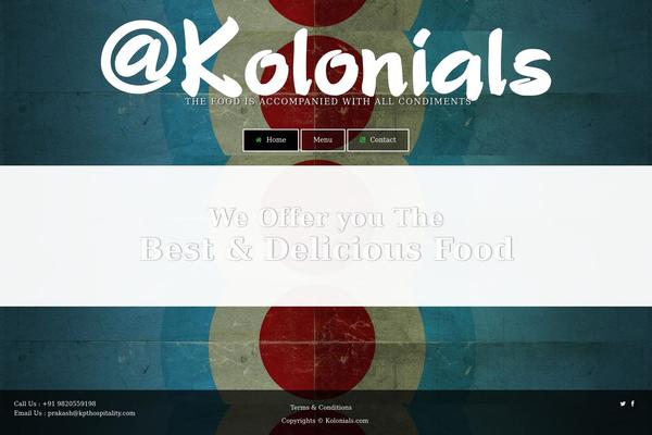 kolonials.com site used Cooks