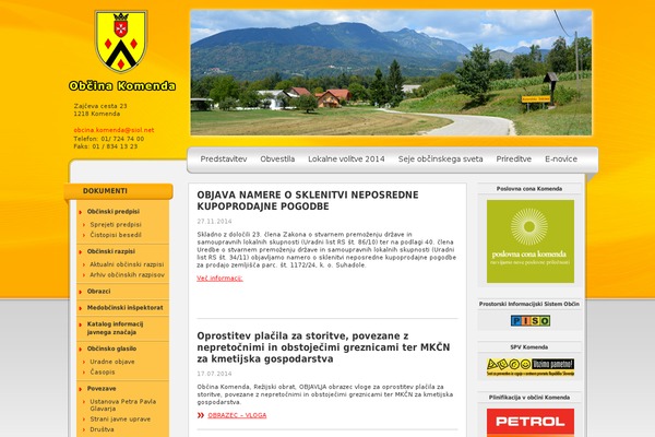 komenda.si site used Komenda