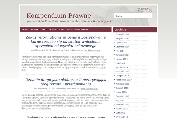 kompendiumprawne.pl site used The Bootstrap Blog