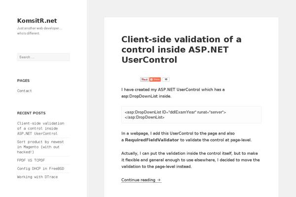 WordPress website example screenshot