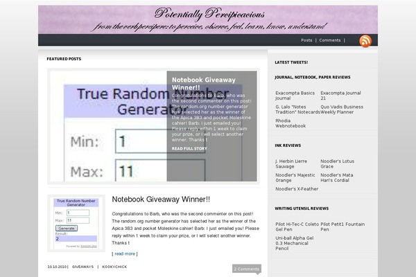 kookychick.com site used Blogstarter2