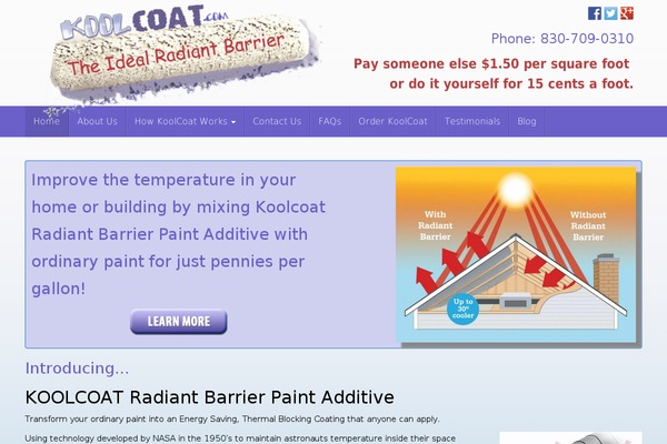 koolcoat.com site used Koolcoat-bootstrap