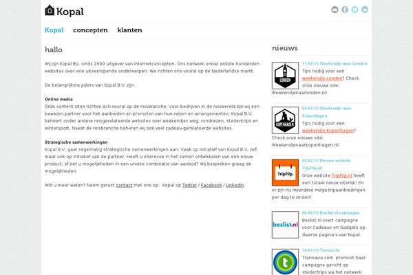 kopal.nl site used Kopal
