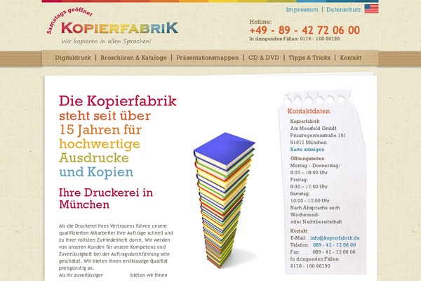 kopierfabrik.de site used Kopierfabrik