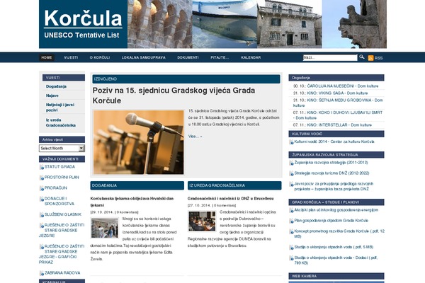 korcula.hr site used Korcula