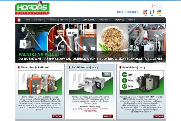 kordas-heating.pl site used Kordas