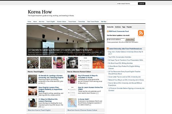 koreahow.com site used Wp-clear_basic