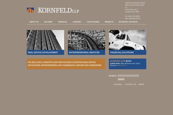kornfeld theme websites examples