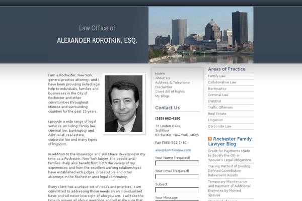 korotkinlaw.com site used Blueblogger