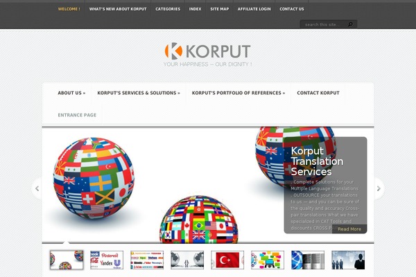 korput.com site used Korput-ag