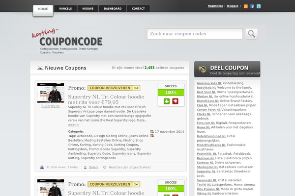 korting-couponcode.nl site used Clipper