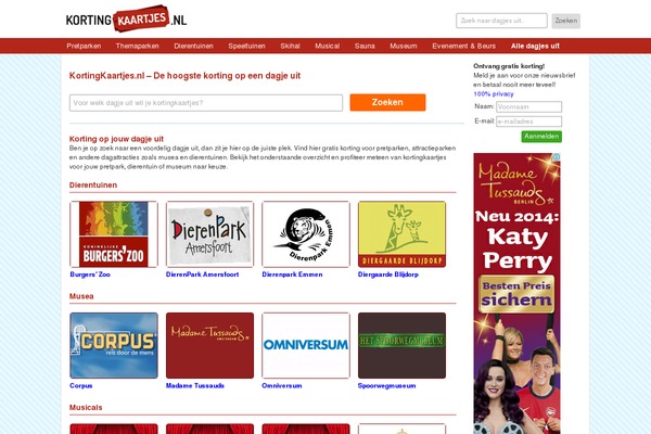 kortingkaartjes.nl site used Withdiscount