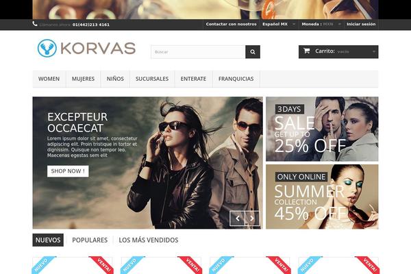 korvas.com.mx site used Mommerce