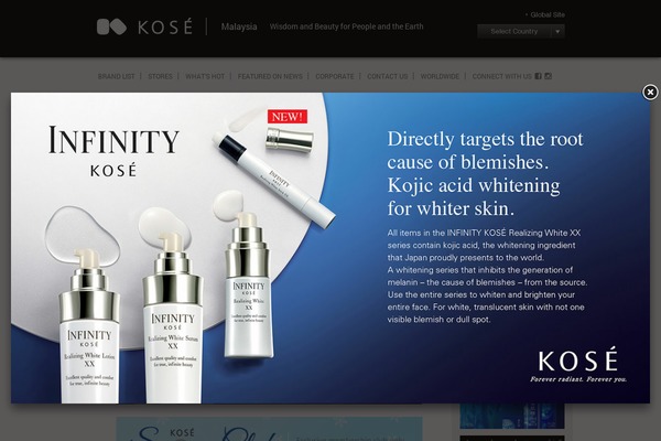 kose.com.my site used Bootstrap Basic