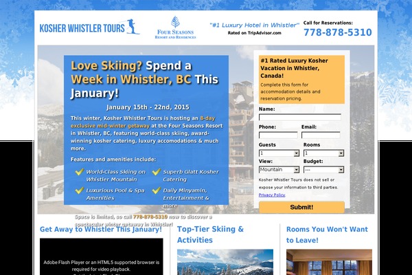kosherwhistlertours.com site used Lptheme