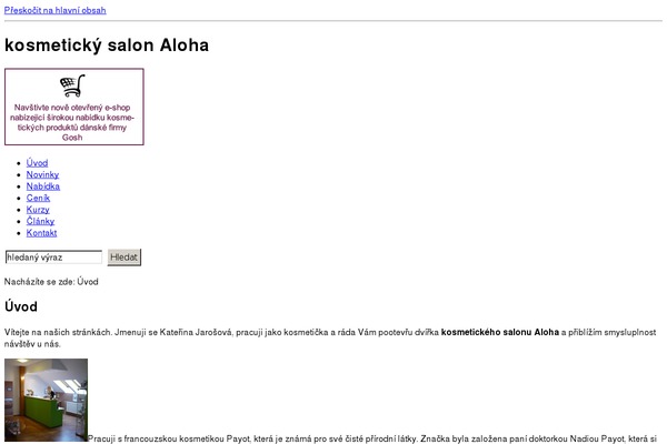 Aloha theme site design template sample
