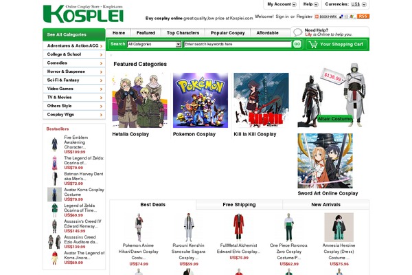 kosplei.com site used Woz_default
