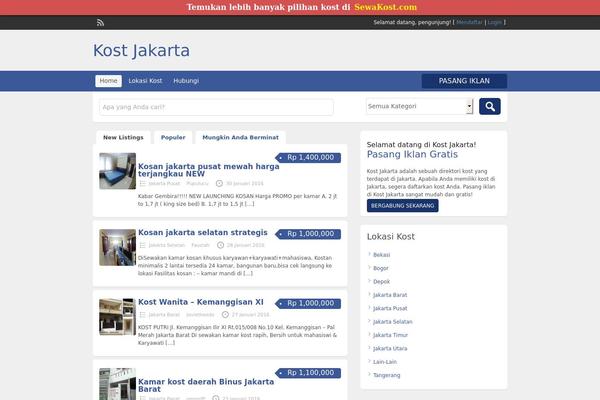 kostjakarta.net site used Kost-jakarta