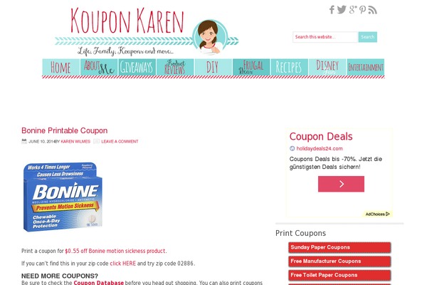 kouponkaren.com site used Wilmes