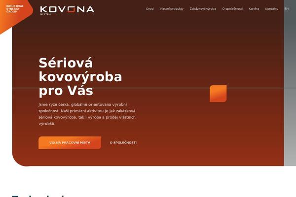 kovona.cz site used Kovona-system
