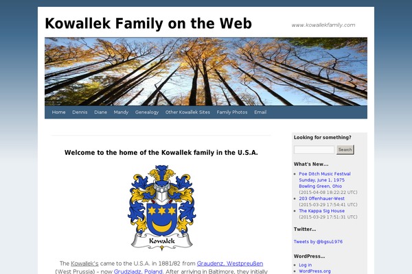kowallekfamily.com site used Twentyten-derived