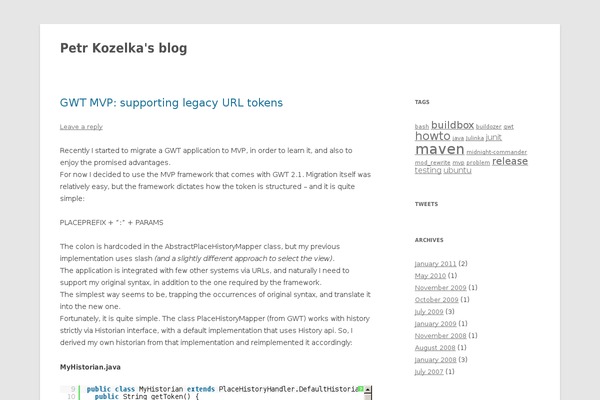 Twenty Twelve theme site design template sample