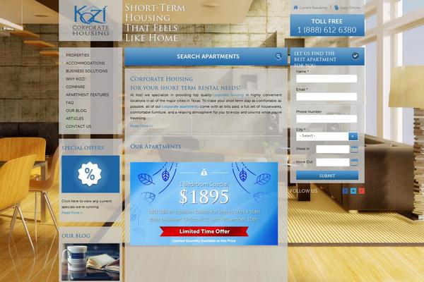 kozicorporatehousing.com site used Kozi