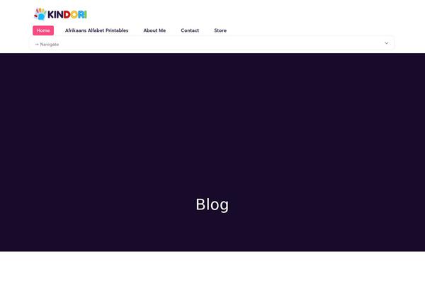 Kindori theme site design template sample