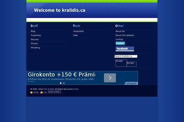 kralidis.ca site used Fresh