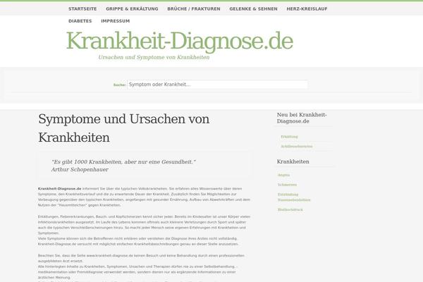 krankheit-diagnose.de site used Keep It Simple