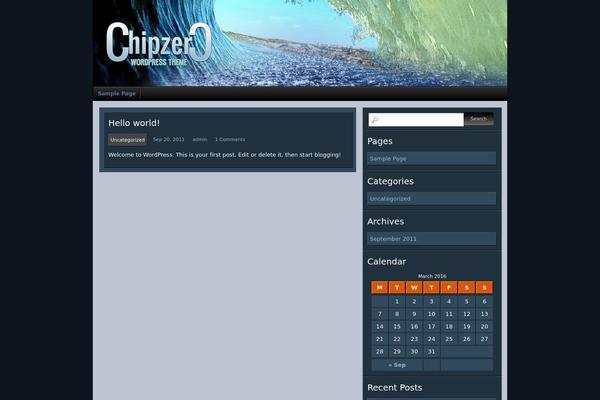 Chip Zero theme site design template sample
