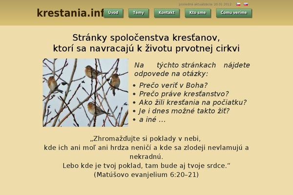 krestania.info site used Christians