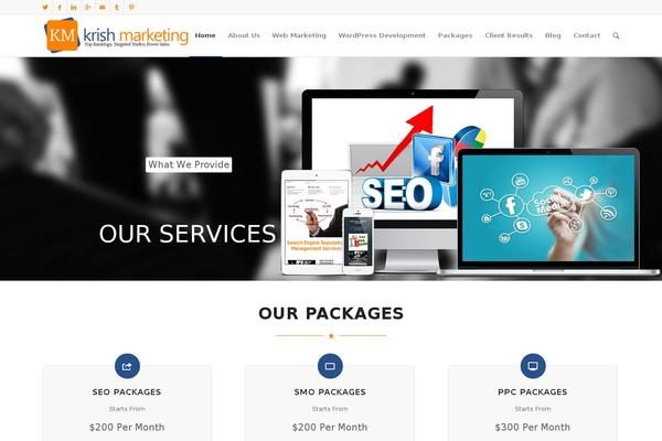 Enfold theme site design template sample