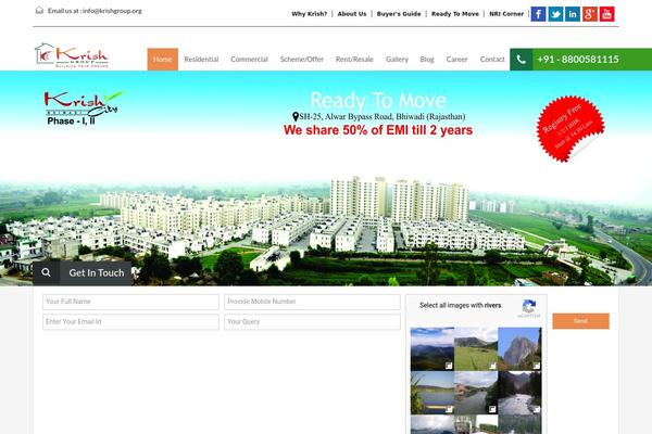 krishvatika.com site used Realhomes Theme