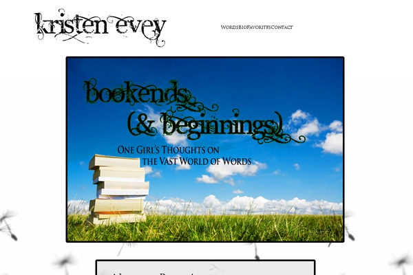 kristenevey.com site used Bookends