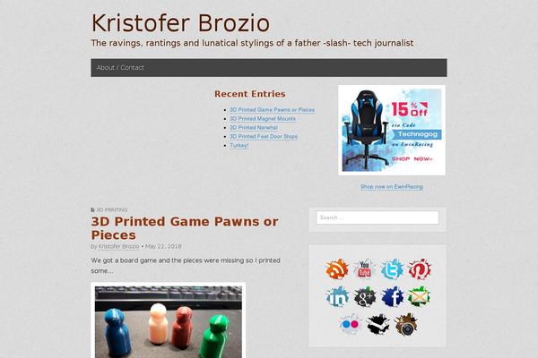 kristoferbrozio.com site used Gridiculous Pro