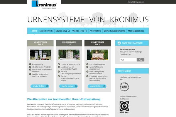 kronimus-urnenwandsysteme.de site used Kronimus-urnenwandsysteme