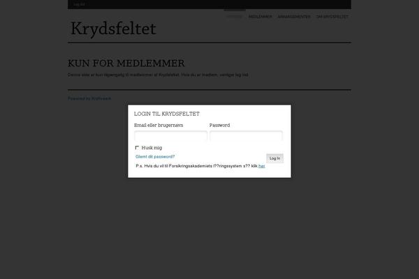 krydsfeltet.dk site used Krydsfelt