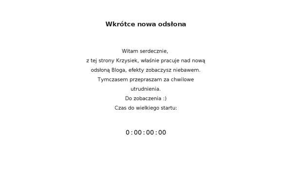 krzysztofnyrek.pl site used Szablon-ekantor