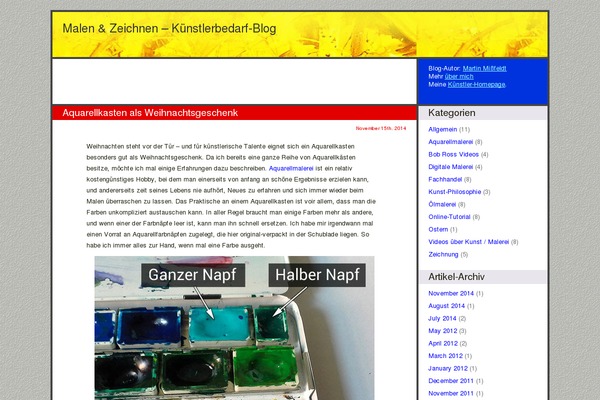 kuenstlerbedarf-blog.de site used Mondrian-style