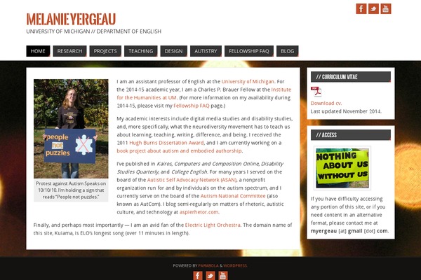 Parabola theme site design template sample