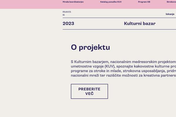 kulturnibazar.si site used Kb_1.0.6