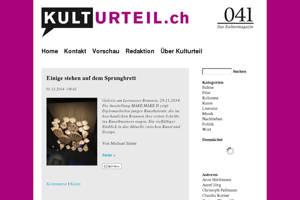 kulturteil.ch site used Kulturteil
