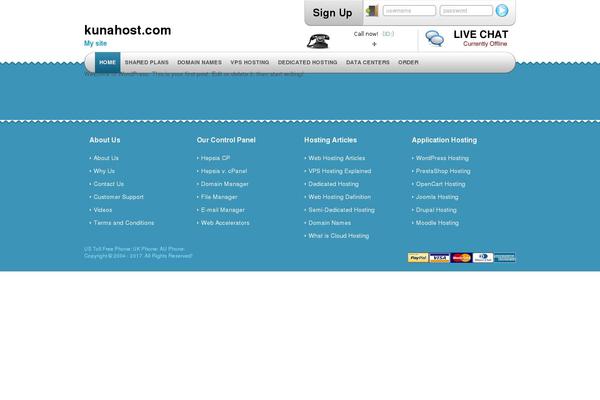 kunahost.com site used Lemmony