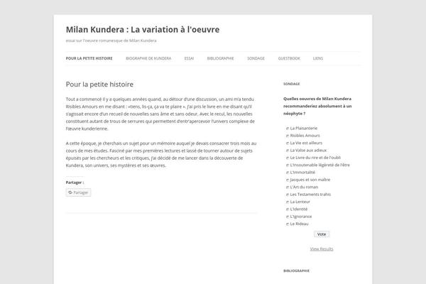 Twenty Twelve theme site design template sample