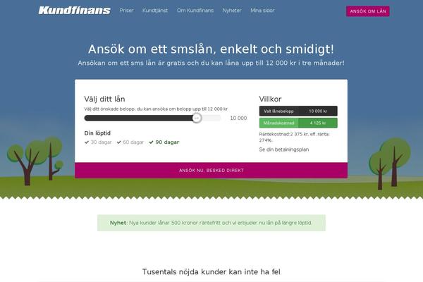 kundfinans.se site used Kundfinans