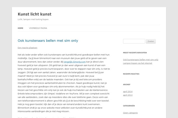 Twenty Twelve theme site design template sample