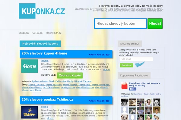 kuponka.cz site used Decoup-child